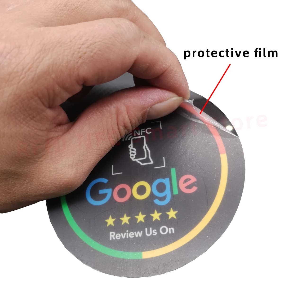 Supporto da Tavolo NFC215 per Carte di Recensioni Google - Espositore per Carte NFC Pieghevoli per Promozione del Brand