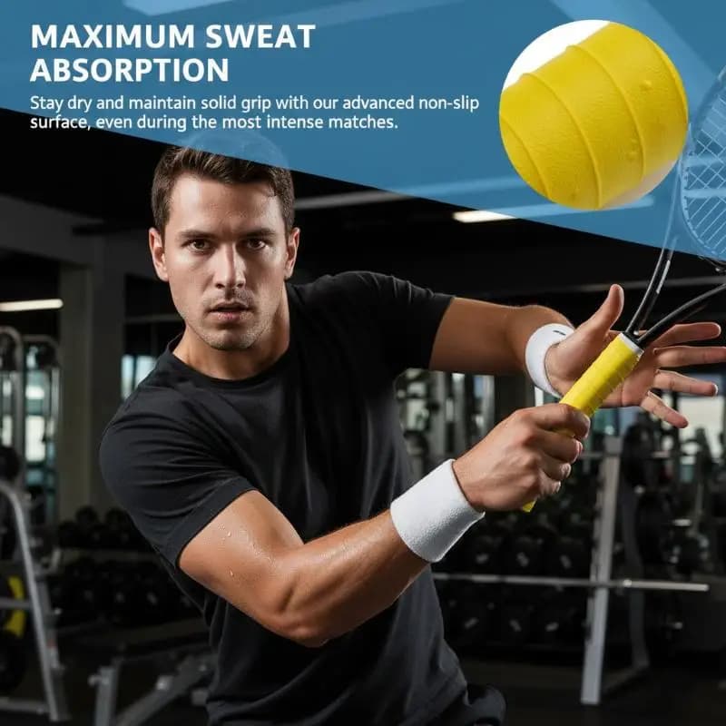 Overgrip per Racchetta da Tennis 10-20 Pezzi, Nastro in PU per Assorbimento del Sudore, Antiscivolo per Racchette da Badminton e Attività Atletiche