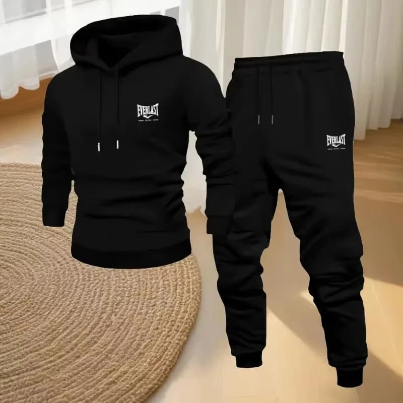 Men's Print Two-Piece Sportswear Set + Running Pants - Fall_Winter Streetwear Fashion Men's sport and casual suit