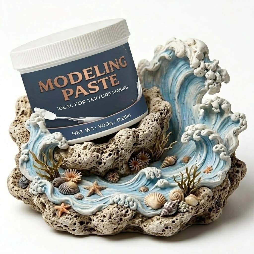 Modeling Paste 3D Texture Medium, Artist Squeeze Bags Kit For Acrylic Painting And Sculpture