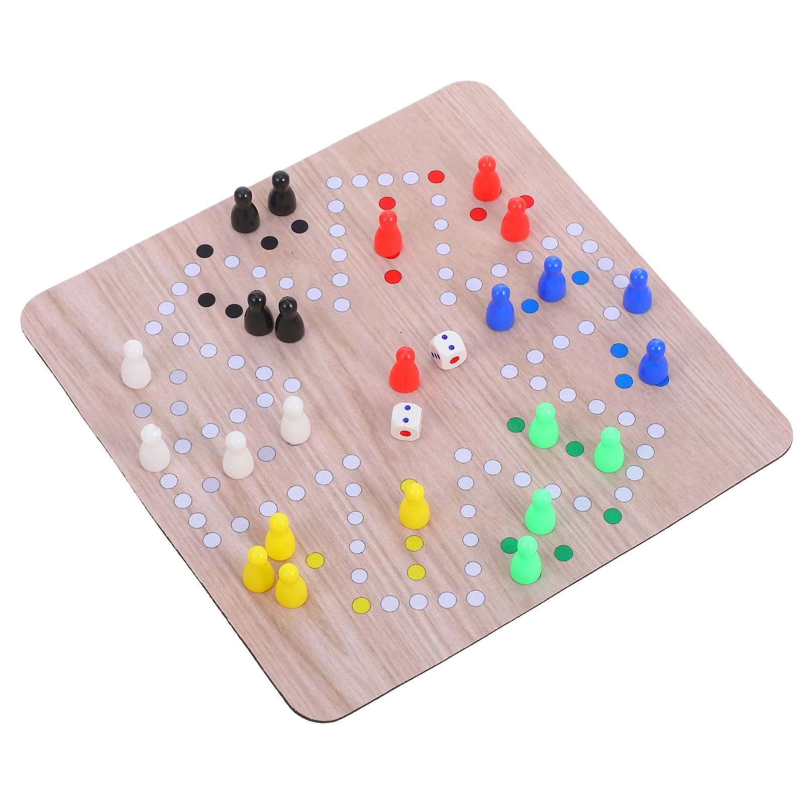 1 Set Flying Chess Kit With Rubber Mat Tabletop Flying Chess Folding Chess Mat Folding Flying Chess Toy Gaming Mouse Pad