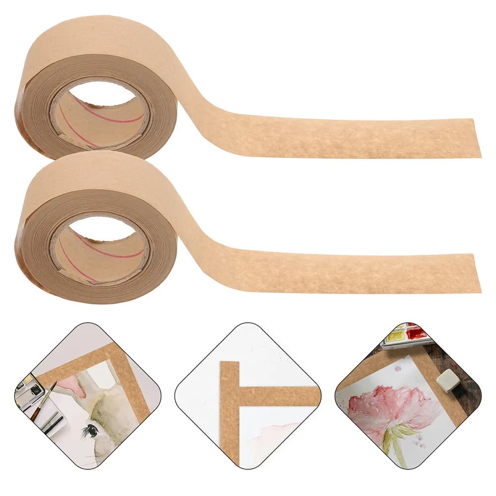 3 Rotoli di Nastro Adesivo Attivabile con Acqua per Montaggio Quadri, Nastro per Cornici, Forniture per Incorniciatura Immagini