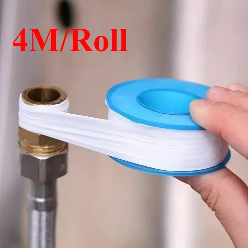 4 m PTFE Water Pipe Tape Oil Free Sealant Tape Sealant Tape for Fitting Thread Sealant Tape for White Pipe Thread Tape Essential For Home