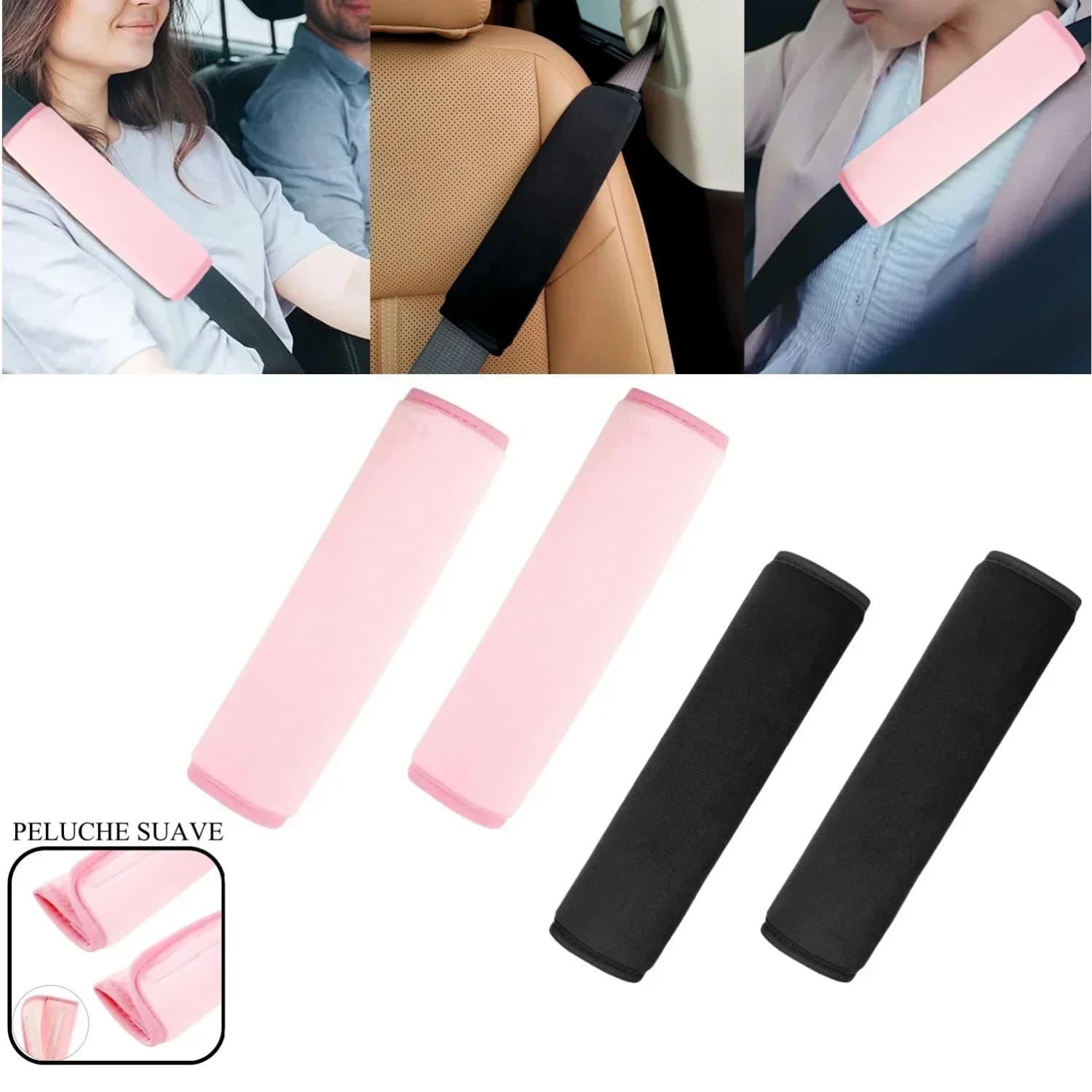 1/4Pcs Car Seat Belt Cover Adjustable Plush Seat Belt Cover Shoulder Strap Covers Universal Automotive Interior Accessories