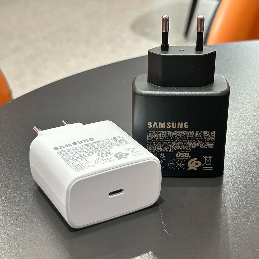 For Samsung 45W Super Fast Charger EU Adapter 1.8M 5A Type C Cable Galaxy S25 S24 S23 Ultra Plus FE Edge Fold FLip 6 5 A55 A36