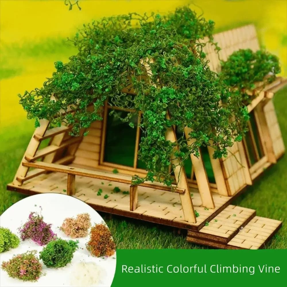 Vine Leaves Simulation Plants Artificial Simulation Miniature Model Wall Plants Miniature Grass Cluster Mini Vine DIY Crafts