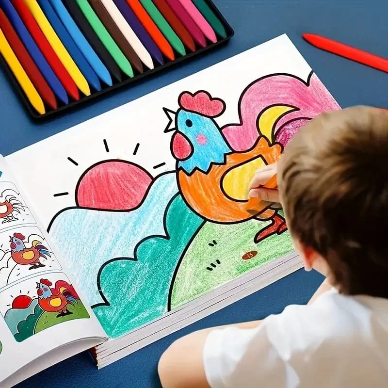 Progressive Art Learning Coloring Book Step-by-Step Drawing Book Easy To Hard Practice Drawing Notebook High Quality Paper Ideal