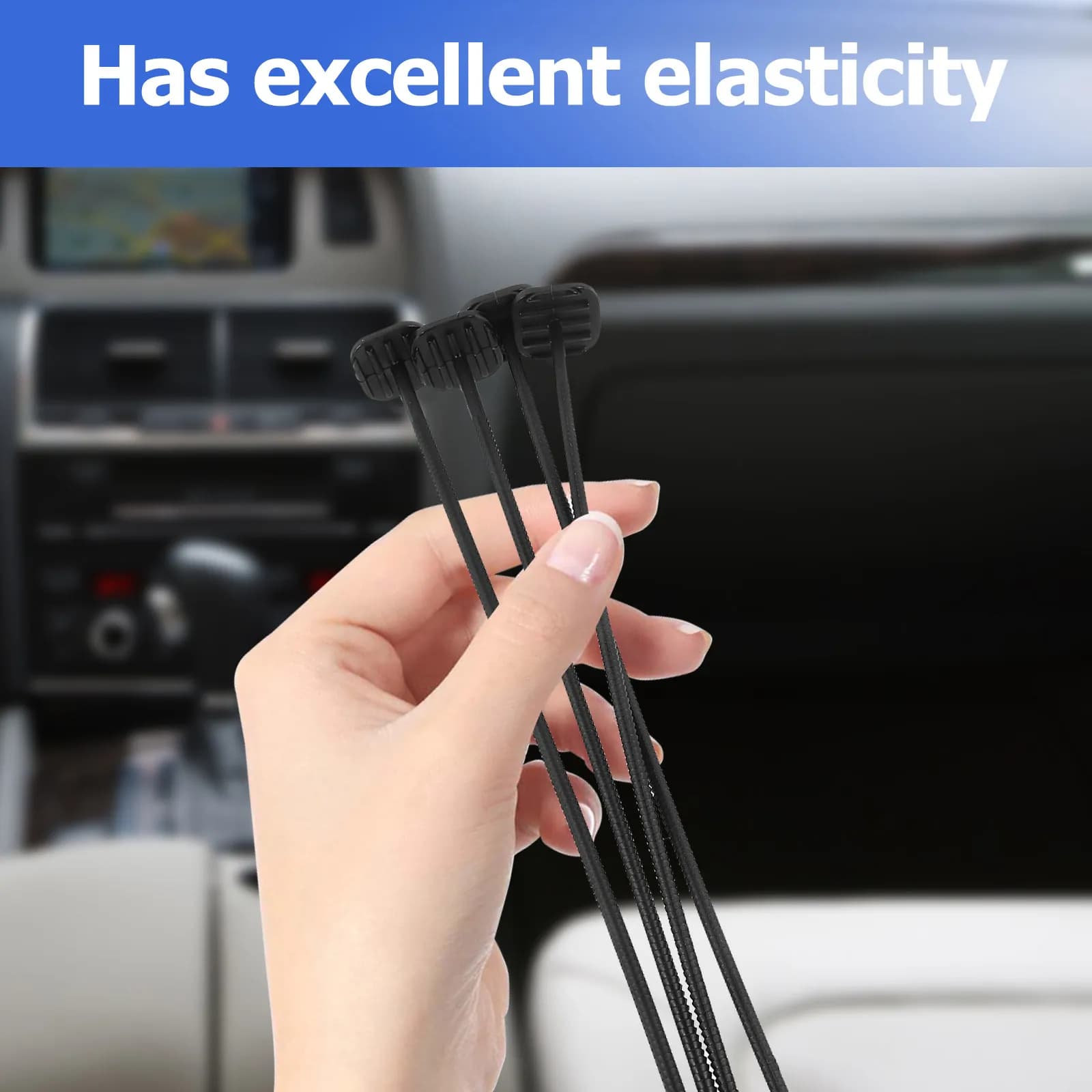 Set di montaggio ventola radiatore con molle elastiche ad alta resistenza, staffa angolare in plastica, fascette fermacavo per assorbimento urti, per auto