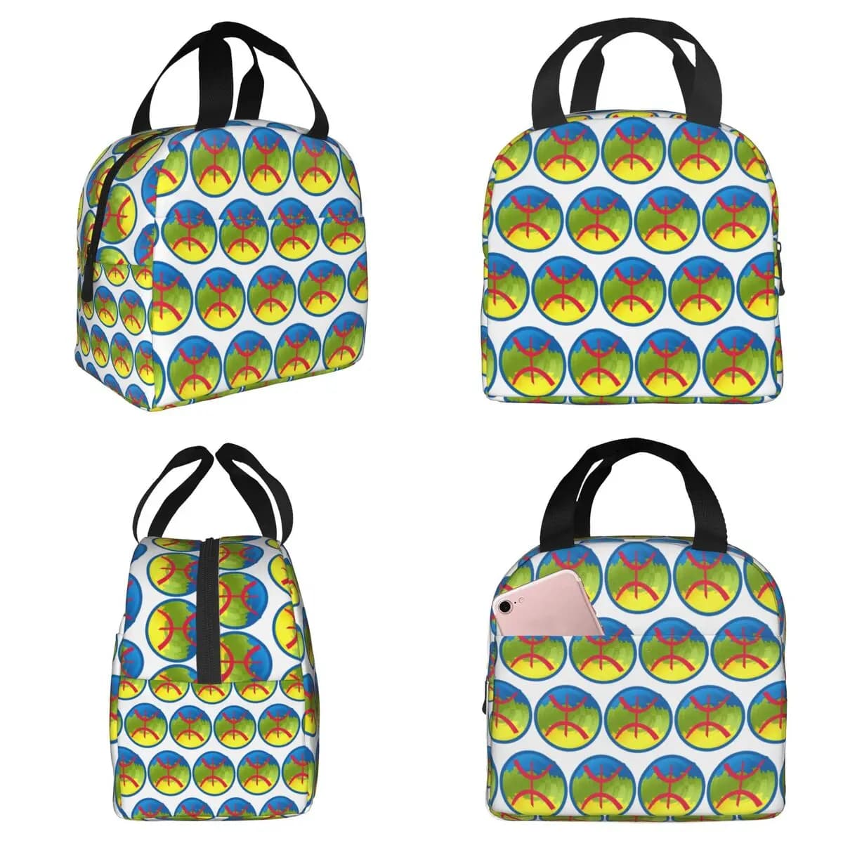 Berber Kabyle Berbers Amazigh Flag Insulated Lunch Bag for Kids School Cooler Thermal Food Box Tote Lunch Boxes Container