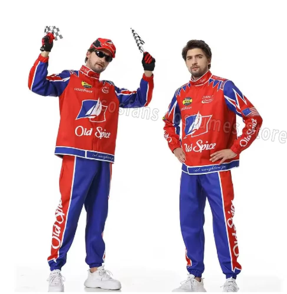 Taradgar Night Ricky Bobby short sleeved shirt racing suit hooded shirt cycling suit Cos set