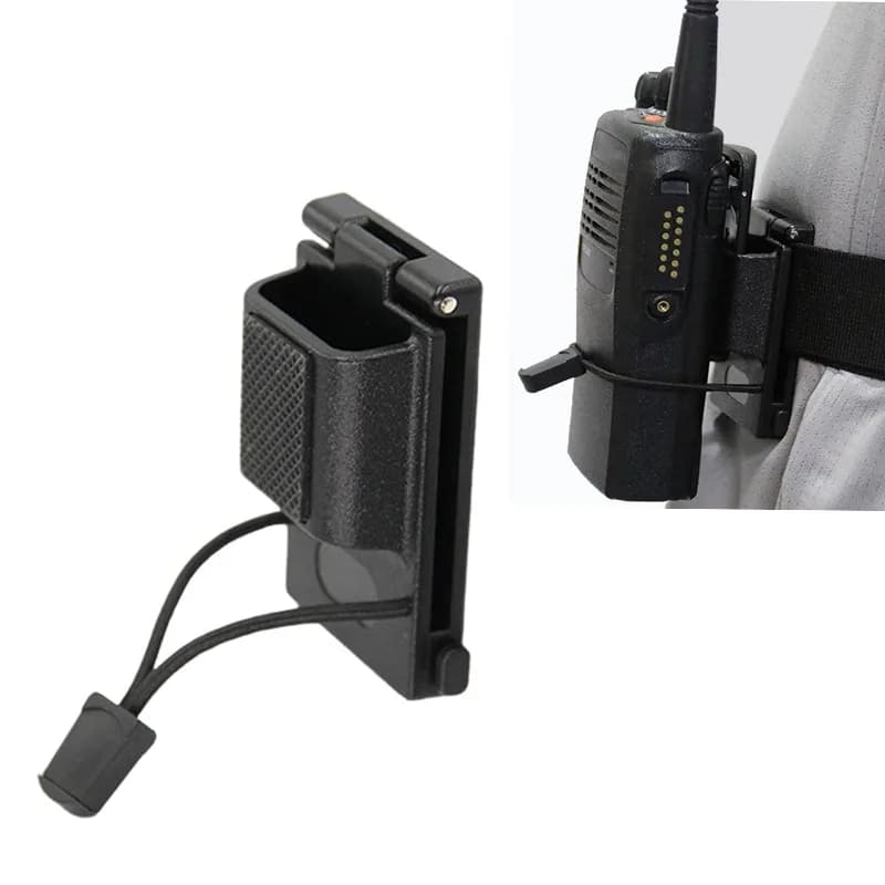 Staffa tattica con fibbia per gancio in vita per supporto per radioamatori per cintura con supporto per walkie-talkie a sgancio rapido