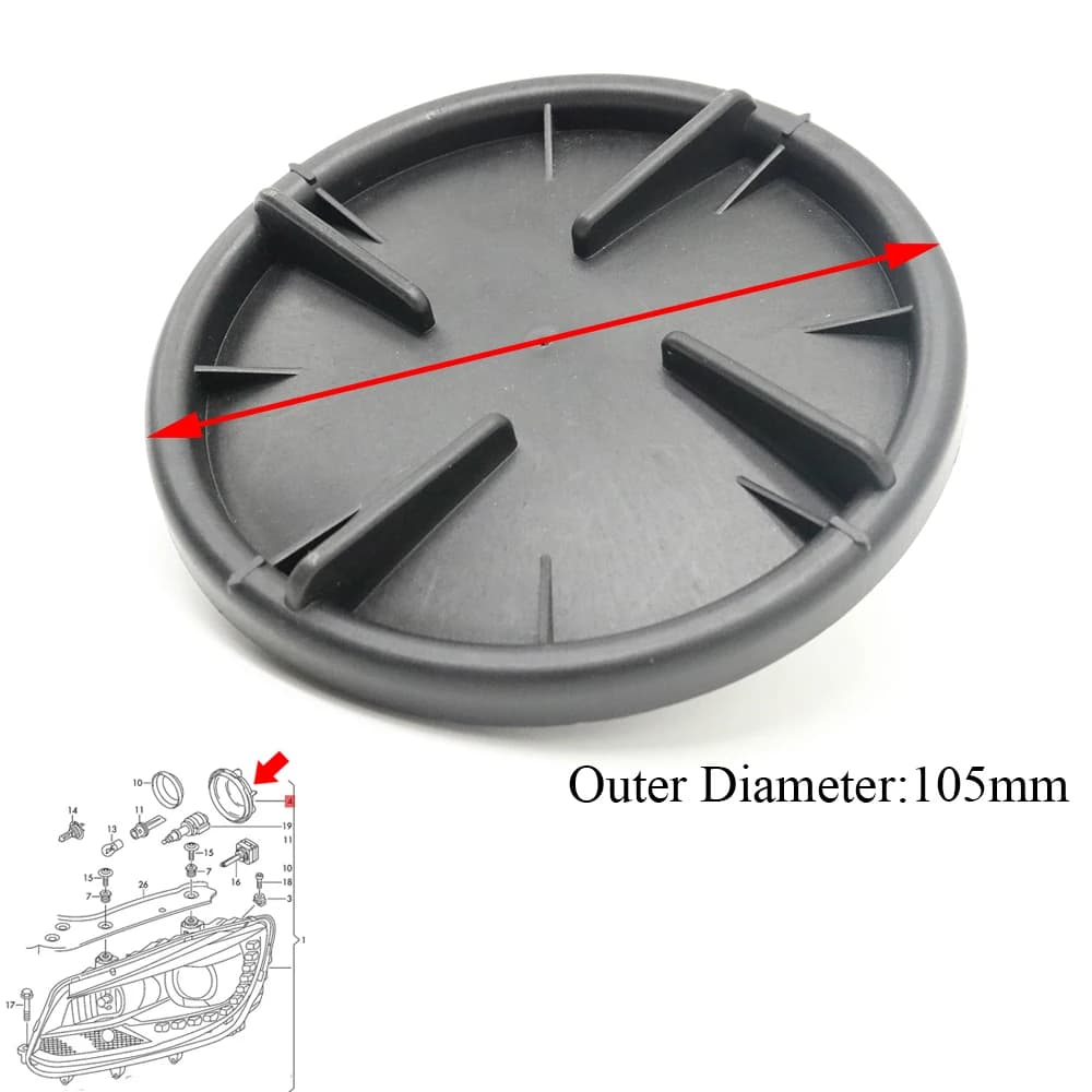 For VW Sharan 7N1 7N2 Caddy 2CA 2CB Touran 1T3 For Seat Alhambra 710 Lampadina Headlight Lighthouse Waterproof Dust Cover