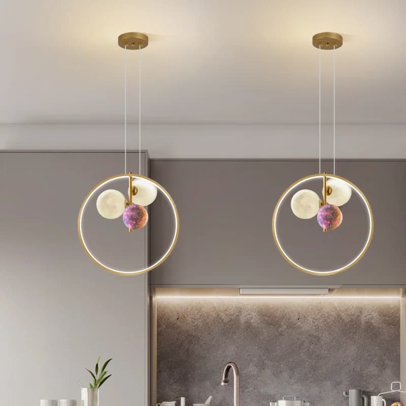 Nordic LED anelli pendenti per sala da pranzo soggiorno galleria camera da letto cucina Hotel ristorante Villa lampada decorativa per interni