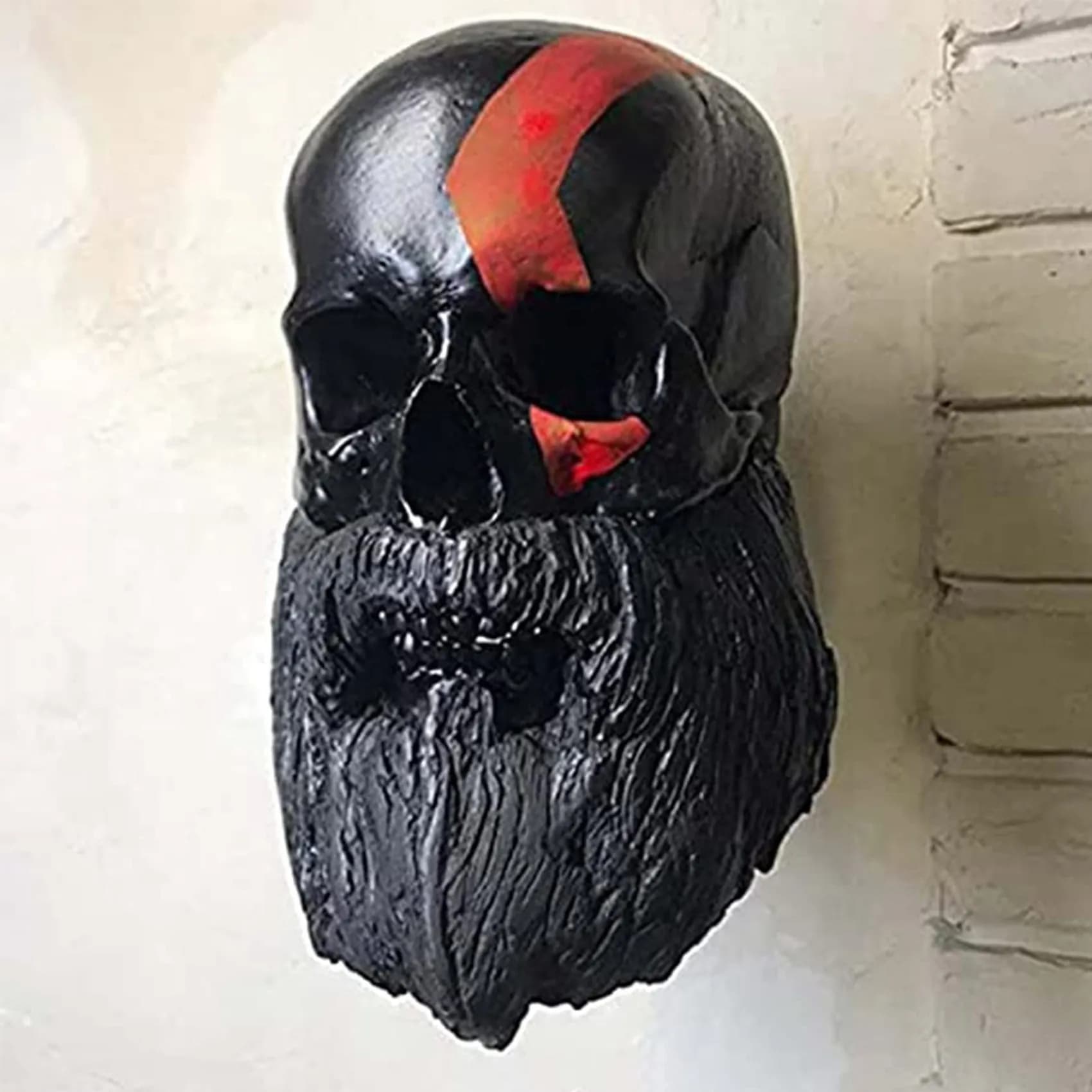 WF-Skull Head Helmet Holder Motorcycle Beard Helmet Holder Essential For Motorcycle Helmet Stand Crafts For Wall Decor