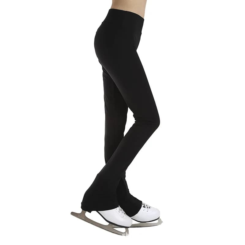 Pantaloni da allenamento per pattinaggio artistico per adulti personalizzati per bambini con peluche impermeabile antiaderente per ghiaccio puro nero bianco rosa viola