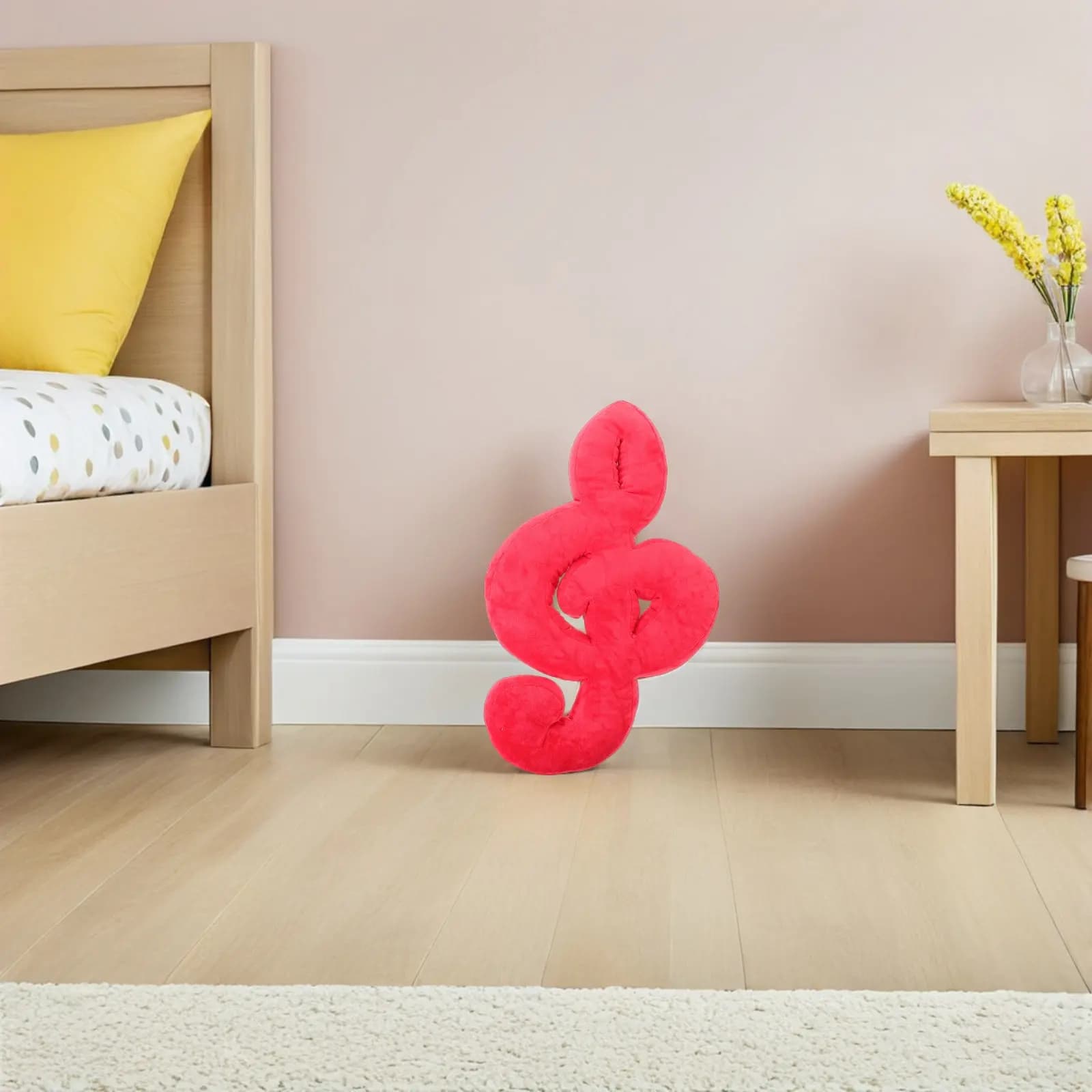 Music Note Sofa Cushion Red 20.44x12.97x3.14 Soft Decorative Pillow Chair Pillow for Couch Bedroom Living Room