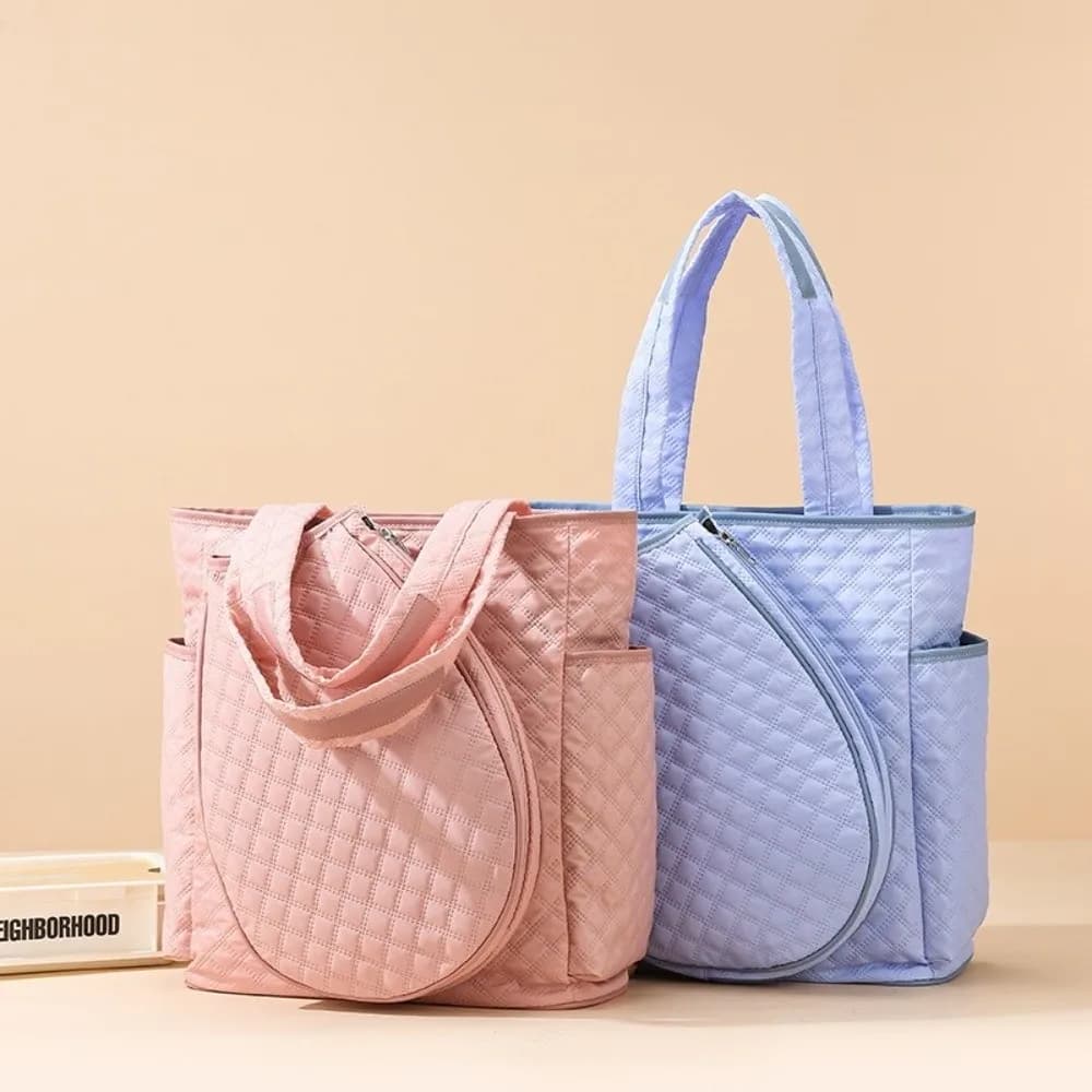 Nuova Borsa da Tennis Leggera Extra-Large Trapuntata, Resistente e Impermeabile, per Racchette da Pickleball, per Donne e Uomini