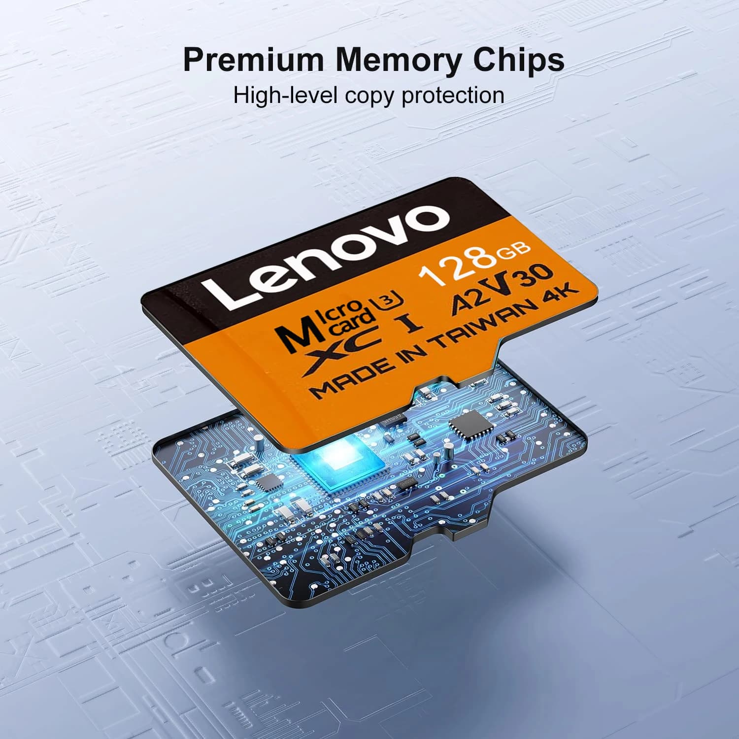 Scheda Micro SD Lenovo 1TB Ultra UHS-I ad alta velocità di trasferimento, scheda di memoria da 128GB, scheda TF Flash da 64GB per la registrazione di video 4K