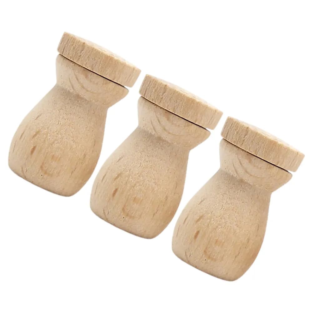 Set di 3 Diffusori per Oli Essenziali in Legno Naturale di Faggio, Finitura Liscia Artigianale, Diffusore di Fragranze Portatile per Ufficio e Casa
