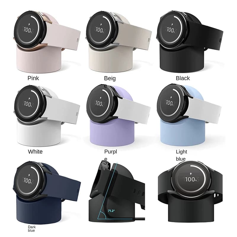 Soft Silicone Charging Stand For Samsung Watch 3 4 5 40mm 44mm 45mm Charging Holder Storage Seat for Samsung Galaxy Watch 5 Pro