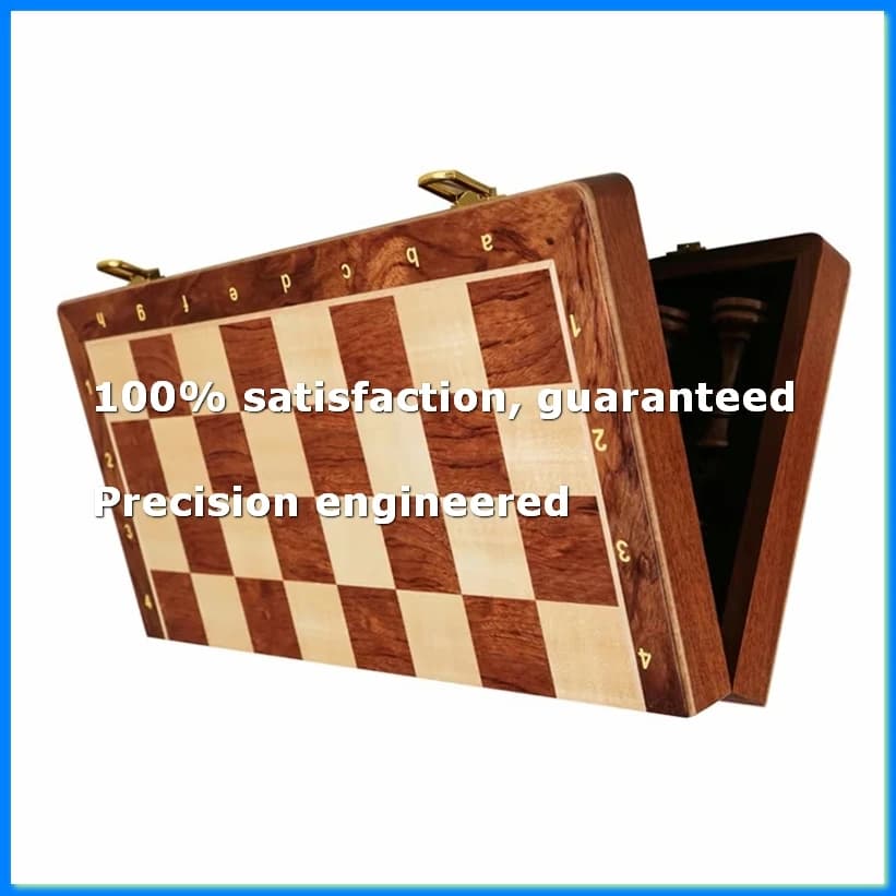 Chess Set Top Grade Wooden Folding Big Traditional Classic Handwork Solid Wood Pieces Walnut Chessboard Children Gift-SPMI