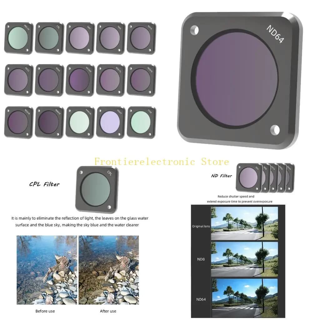 G8DB ND Filter CPL UV ND32PL ND64PL 10X D1K ND8P ND16PL Night Star Gimbal Camera Len Filters for DJI- Action 2