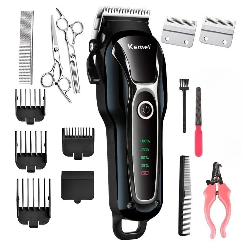 Kemei Professional rechargeable haircut for cats hair cutter Cartoon cutter for pets