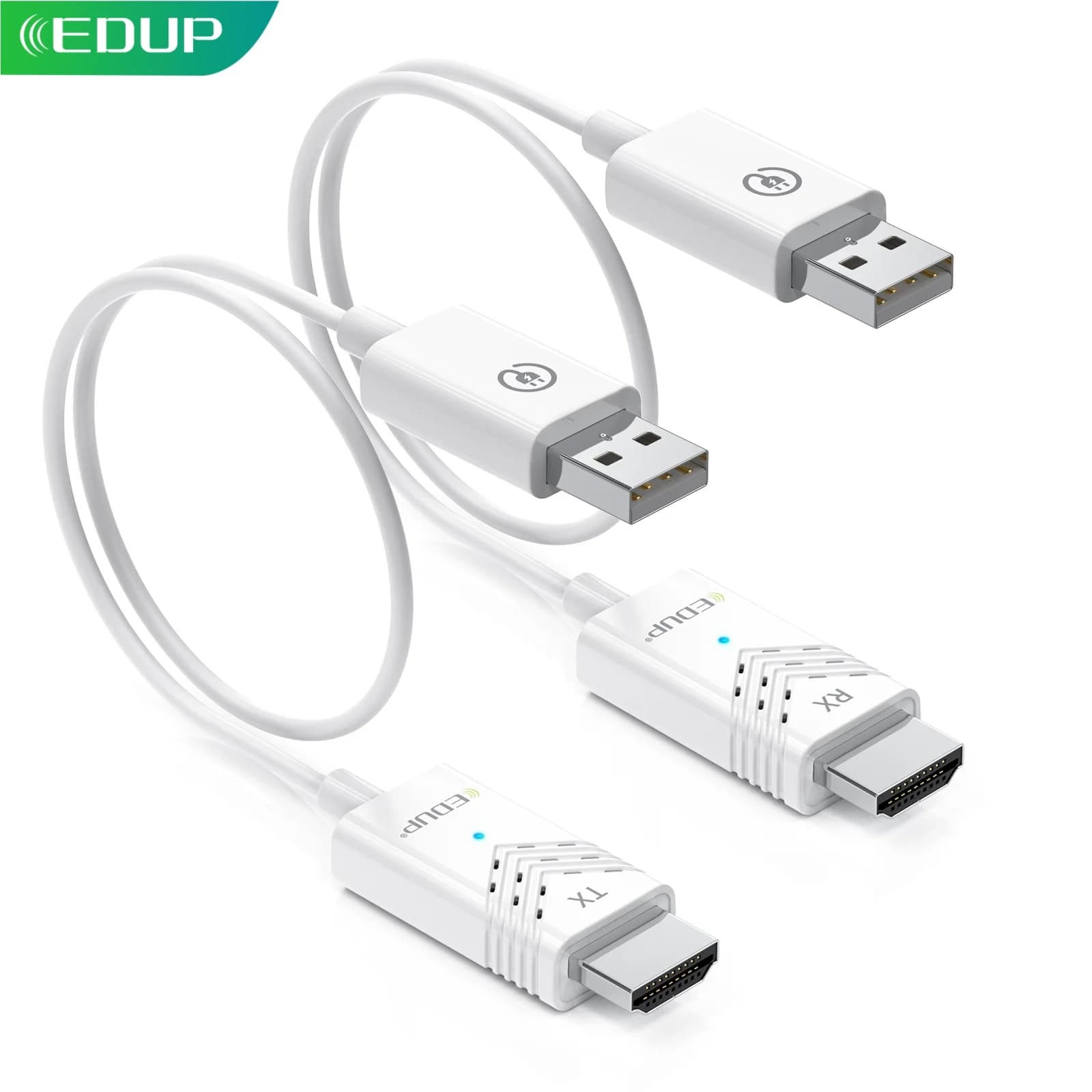 EDUP WD 9906A Wireless HD Transmitter Receiver Kit 1080P Low Latency Screen Cast Dongle Mirror Extend Dual Display Plug and Play