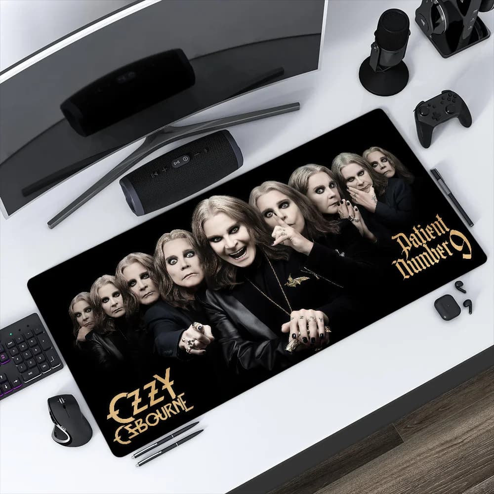 Tappetino per mouse in metallo antiscivolo con bordi rinforzati, spesso, grande, per ufficio, studenti, gaming, scrittura, O-Ozzy Rock Cushion