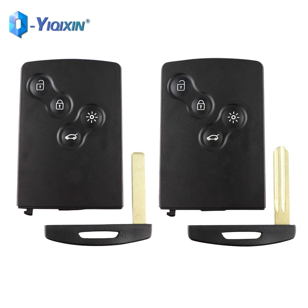 YIQIXIN Smart Card Fob Custodia Cover Per Renault Clio Megane 2 3 Laguna 3 Koleos Fluence Scenic Captur 4 Pulsante Chiave Dell'automobile Borsette Lama