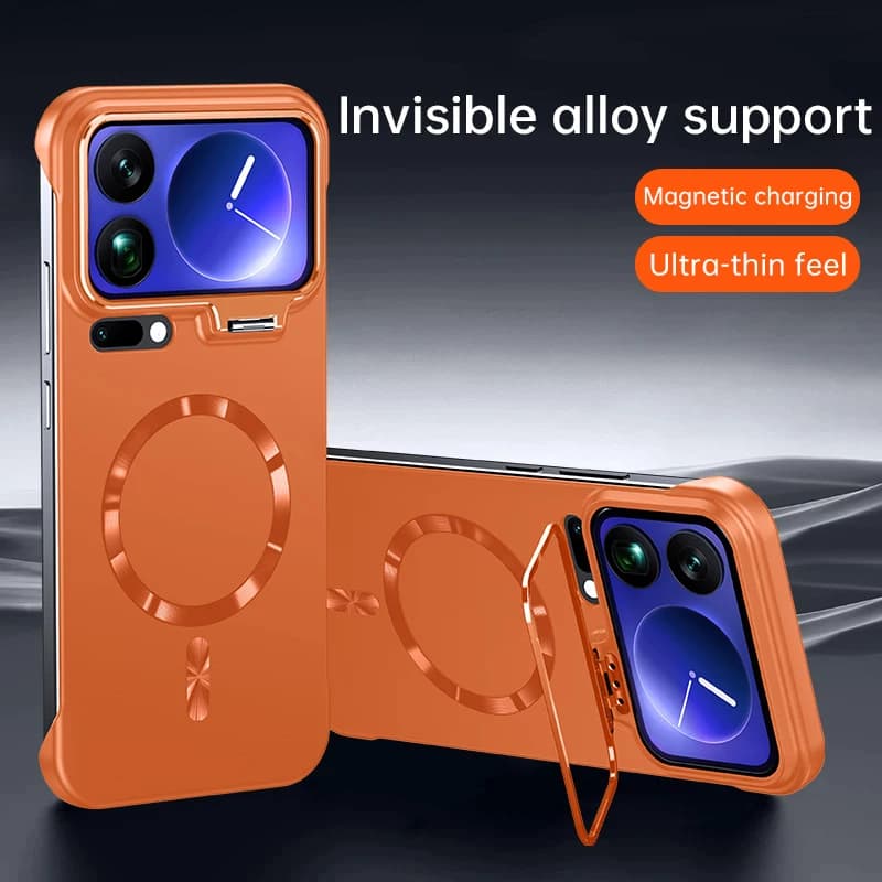Supporto per Lenti in Metallo Ultra Sottile per Custodia Magnetica Magsafe per Xiaomi Mi 17 15 14 Pro Max, Cover Rigida in PC Opaca Senza Cornice