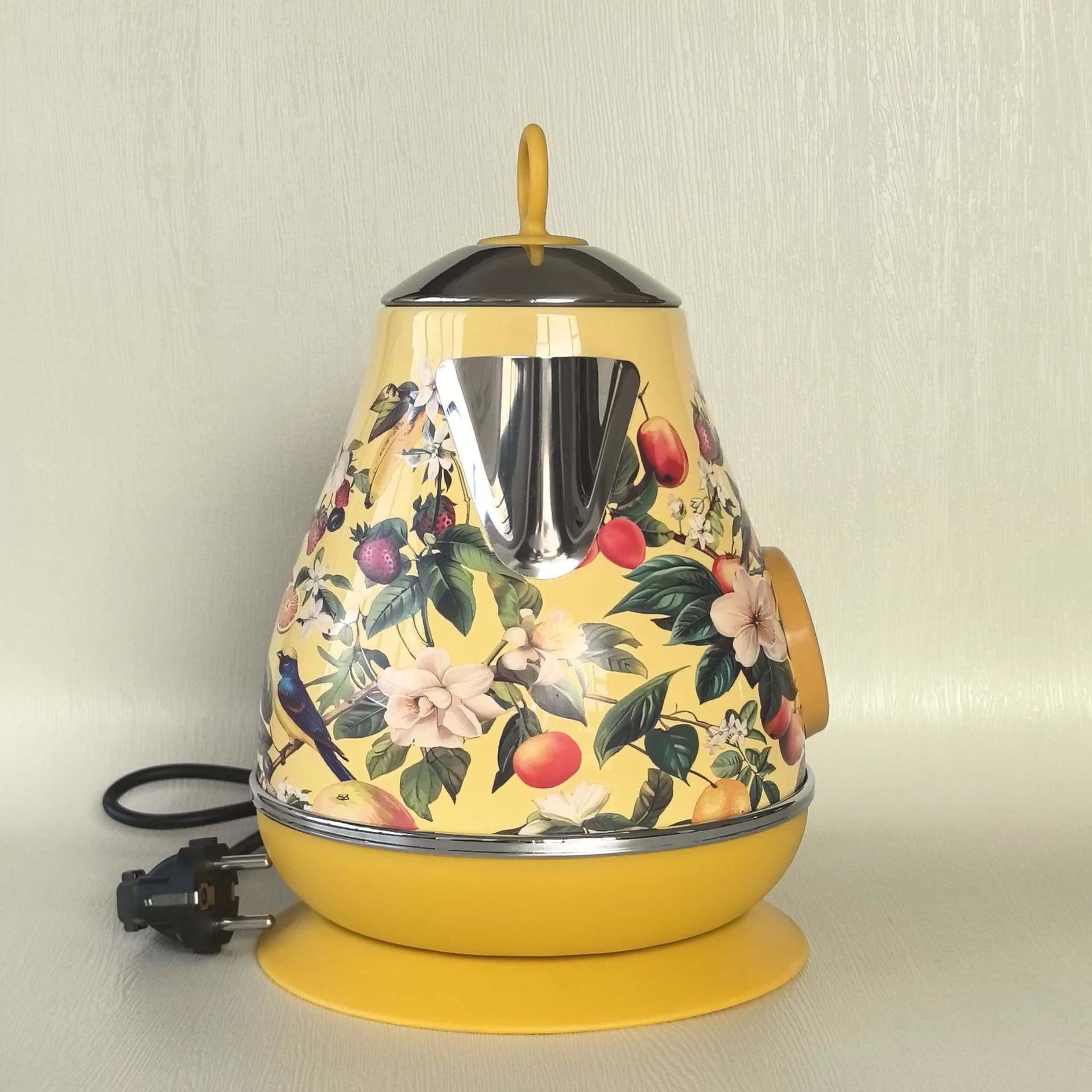 Decalcomanie retro handmade Electric kettle 1.7L Hot water with thermometer Automatic shutdown Stainless steel tank 304 1850W