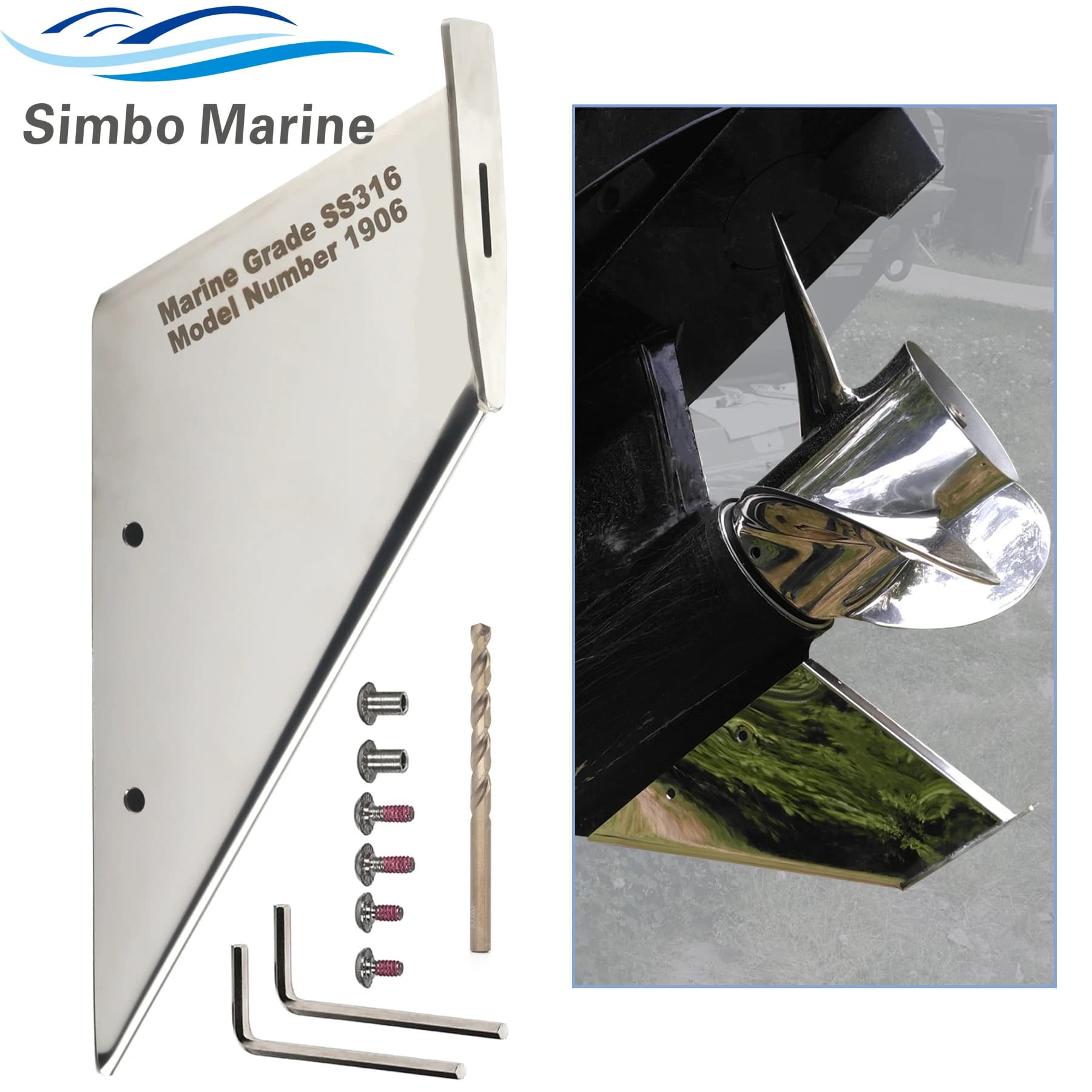 Protezione per Skeg Marino 27071 con Foro di Drenaggio, Protegge da Trascinamento su Rampa per Mercury Force, Honda, Nissan, Tohatsu