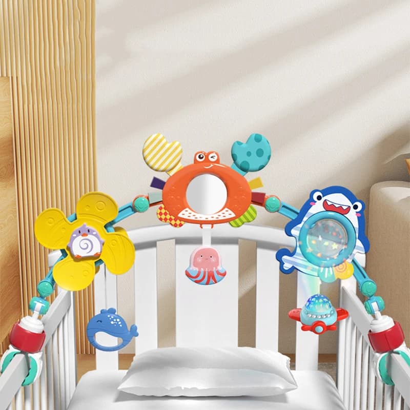 Giocattolo per passeggino, gioco per sdraietta, gioco per carrozzina, gioco per seggiolino auto, gioco per lo sviluppo della motricità fine e sensoriale