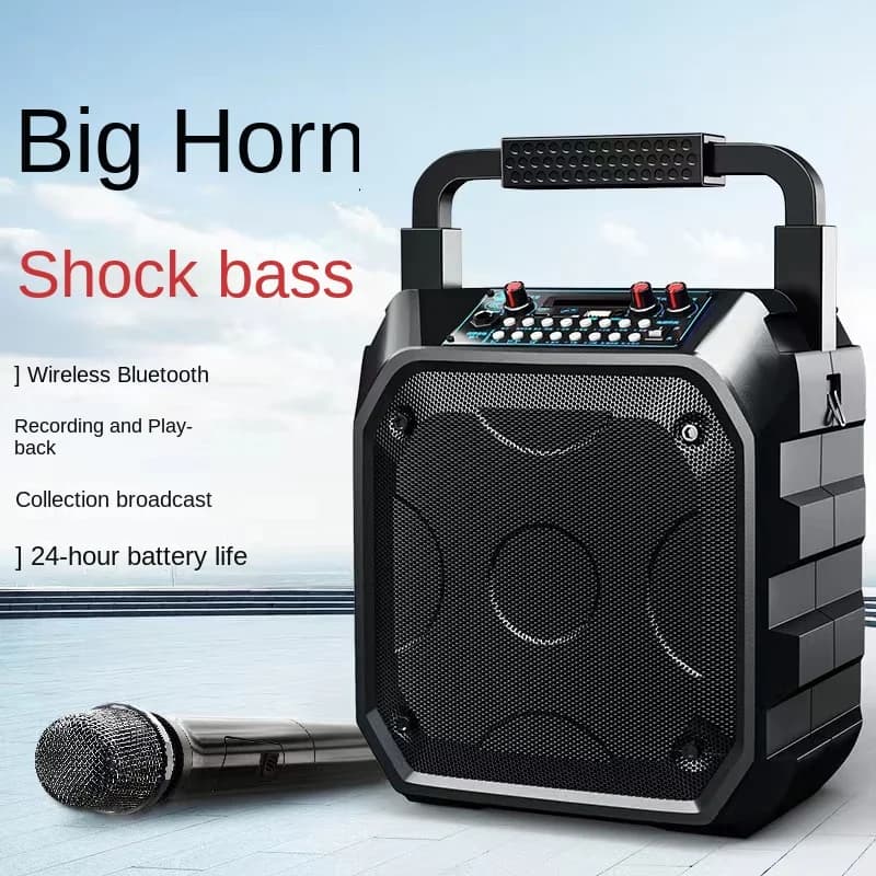 Altoparlante Bluetooth Wireless portatile Home Karaoke Subwoofer altoparlante Stereo da ballo quadrato ad alta potenza impermeabile da 6.5 pollici