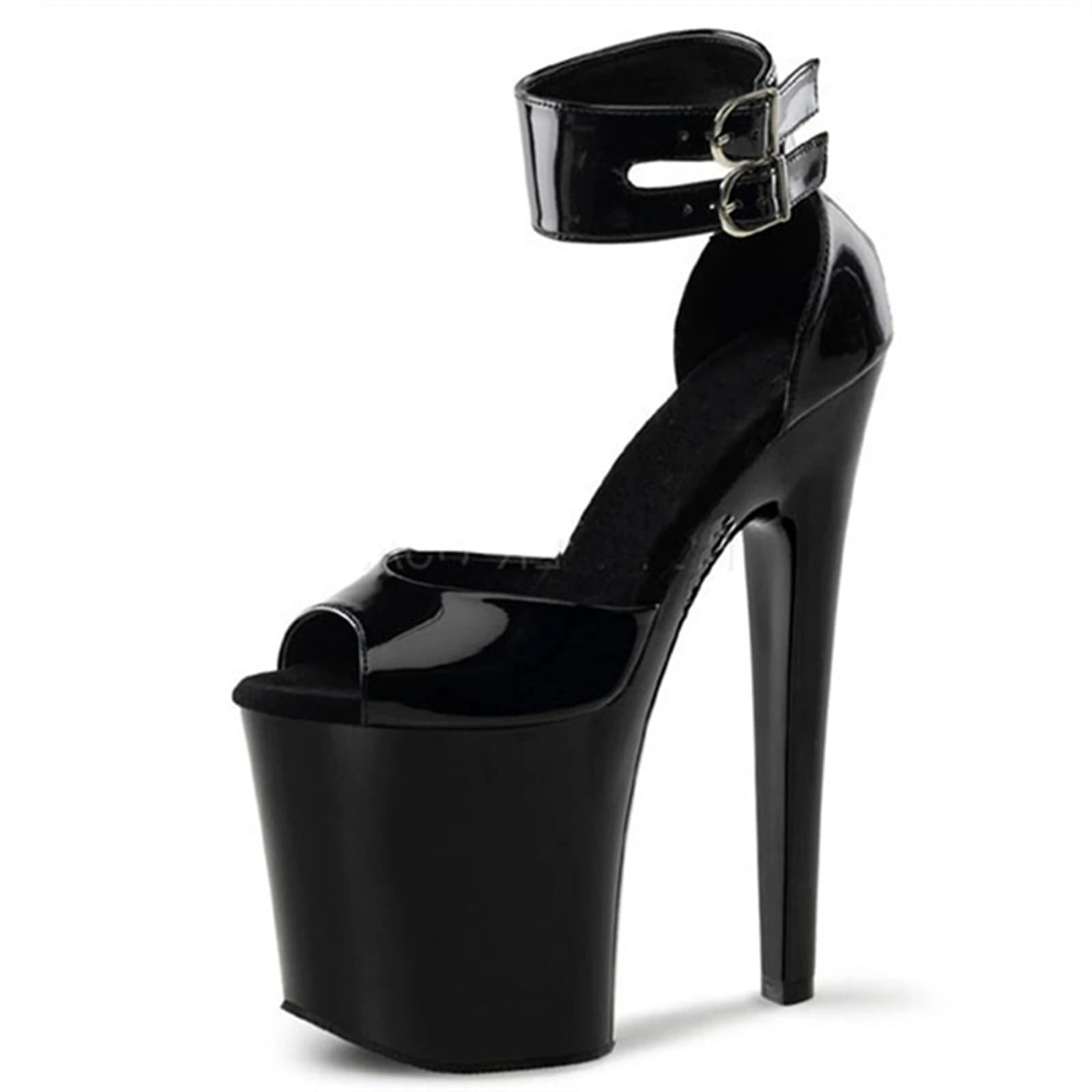Tacchi da pole dance con serratura da 20 cm: supporto per caviglia rinforzato e suola da combattimento antiscivolo | Scarpe esotiche da palcoscenico Dominator