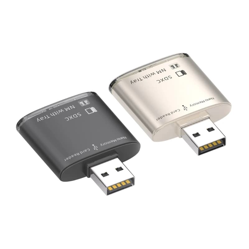 Comodo lettore schede da USB 2.0/USB a NM plug & use, prestazioni affidabili