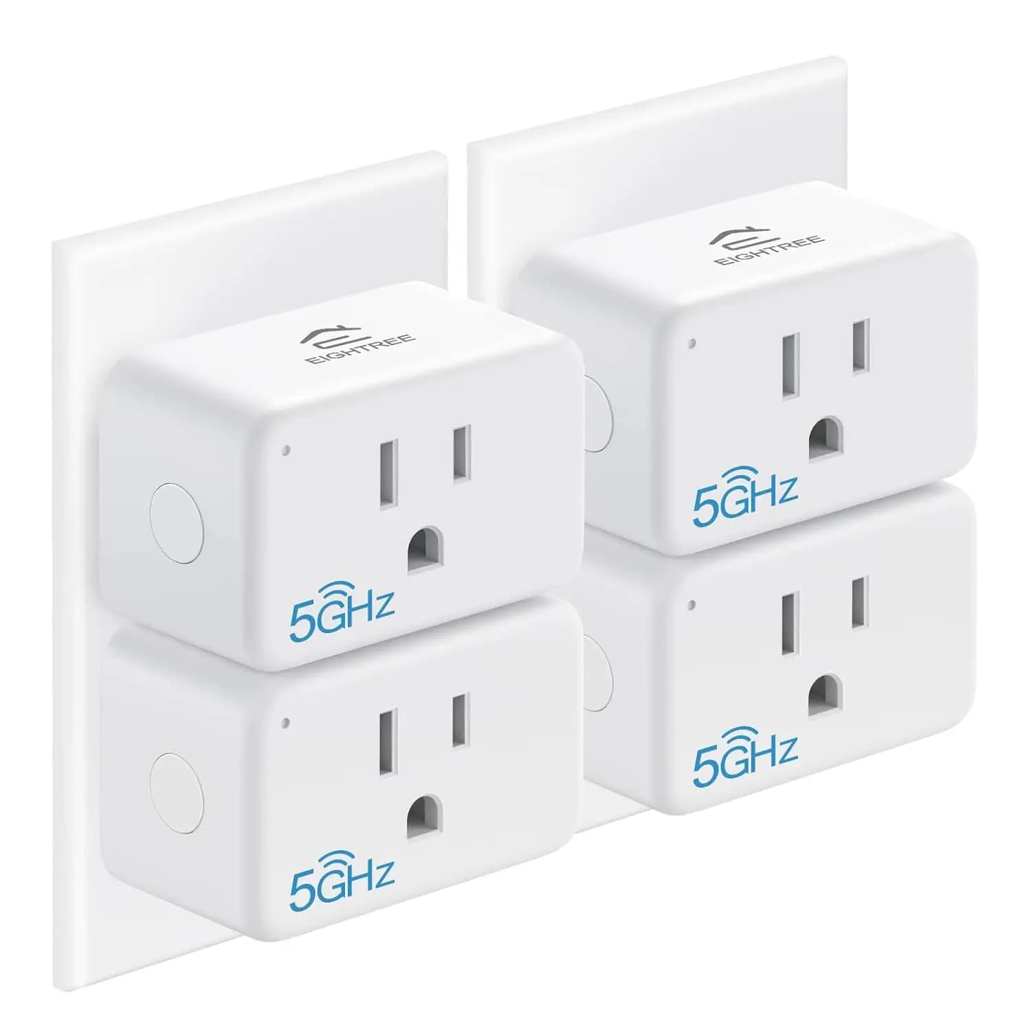 Mini Presa Intelligente con Wi-Fi 5GHz, Compatibile con Alexa e Google Home, Monitoraggio Energetico, Controllo Remoto