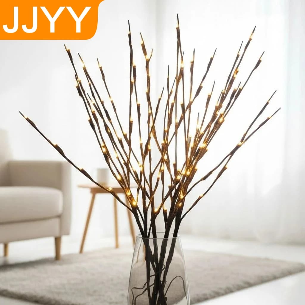 Luci Fatate a 20 LED a Forma di Ramo per Matrimoni, Natale, Capodanno, San Valentino, Decorazioni per la Casa, Lampada Notturna, Illuminazione Festiva