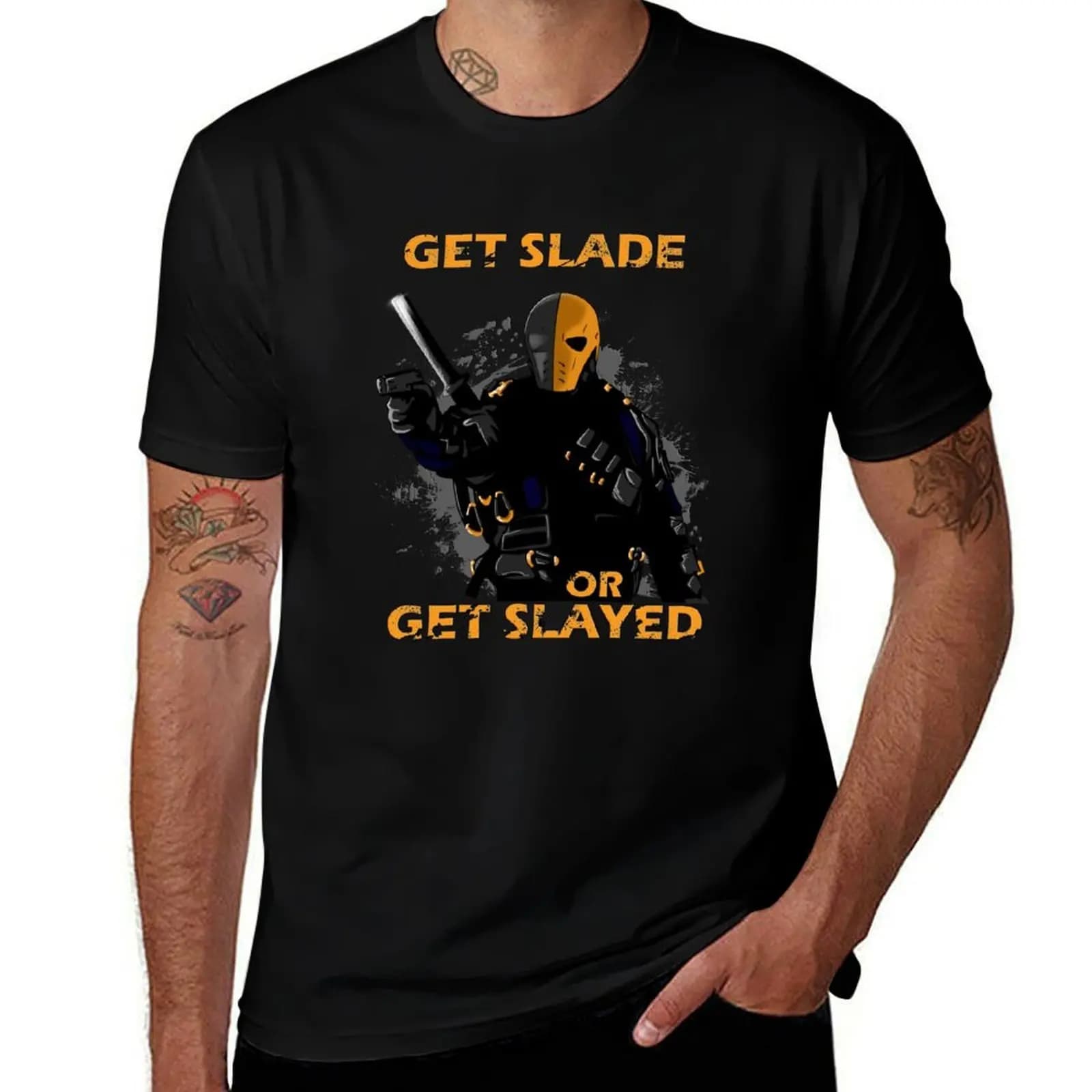 Deathstroke - T-shirt Arrow, maglietta basic leggera a maniche corte