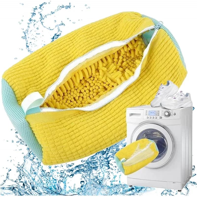 1 pcs purse for washing shoes mesh padded gymnastics shoes for laundry protection fiber soft shoes polyester washing shoes bag for laundry machine bags for drying