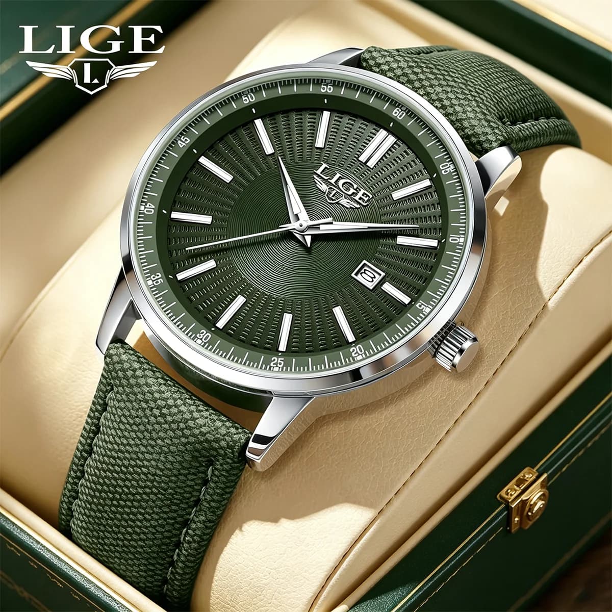 LIGE 2026 Creative Cowboy Leather Watch For Men Fashion Military Waterproof Luminous Watch Men Outdoor Sports Quartz Men Watches