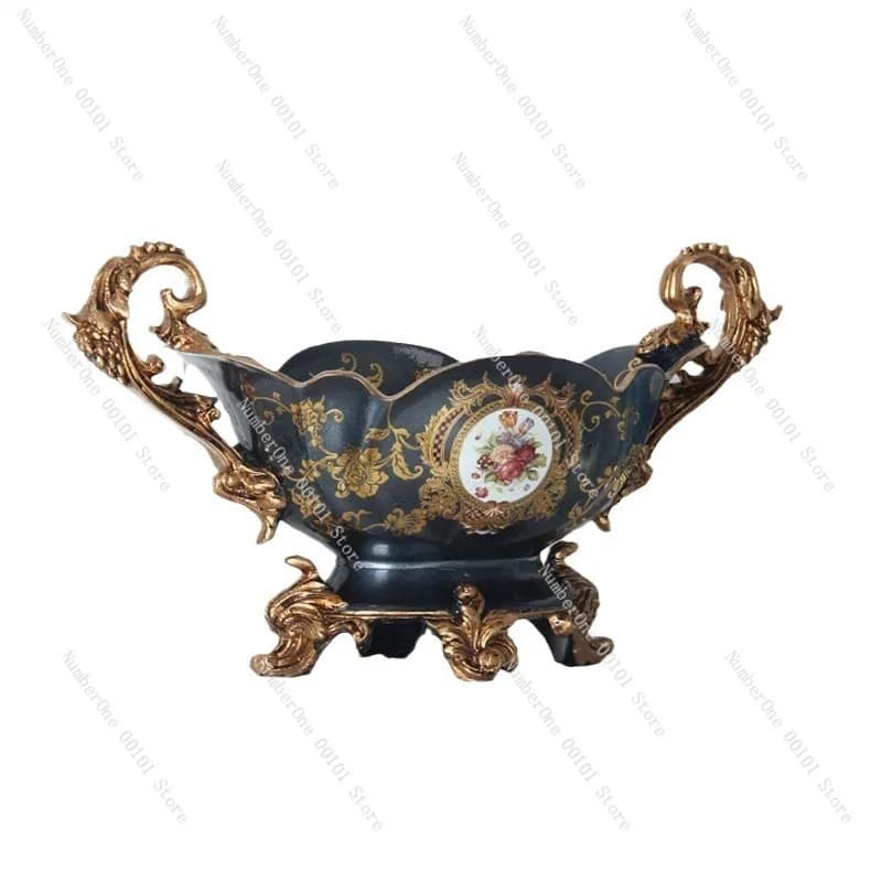 Vassoio di Lusso per Frutta in Resina, Piatto Decorativo di Alta Gamma per Soggiorno, Vassoio Creativo per Snack e Frutta Secca, Contenitore Decorativo per la Casa