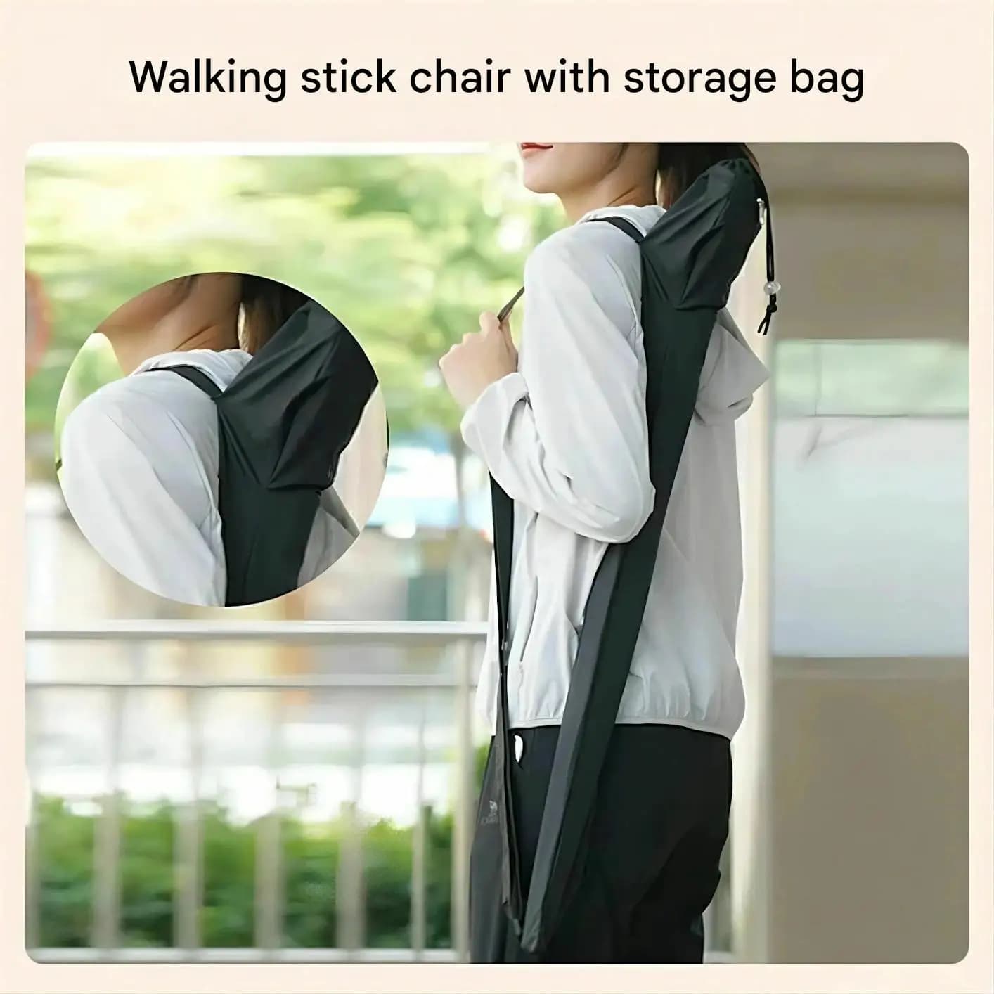 Trekking poles for outdoors Stool with multifunctional die Trekking poles Travel chair with light and non-slip crumb