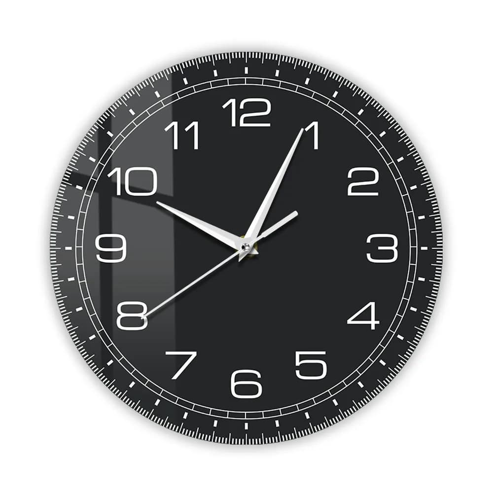 Wall clock with Arabic numerals from Simple Design for home office decoration silent modern wall clock with metal frame