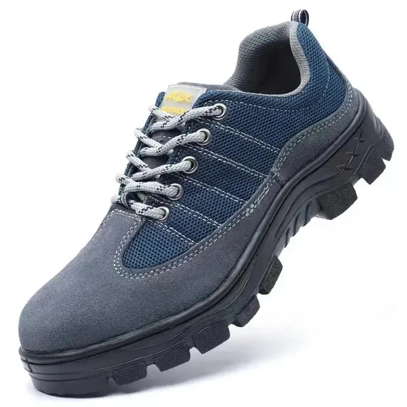 Stivali antinfortunistici da lavoro per uomo Scarpe antinfortunistiche con tacco basso antiforatura con punta in acciaio da uomo per stivaletti da uomo resistenti all'usura da lavoro