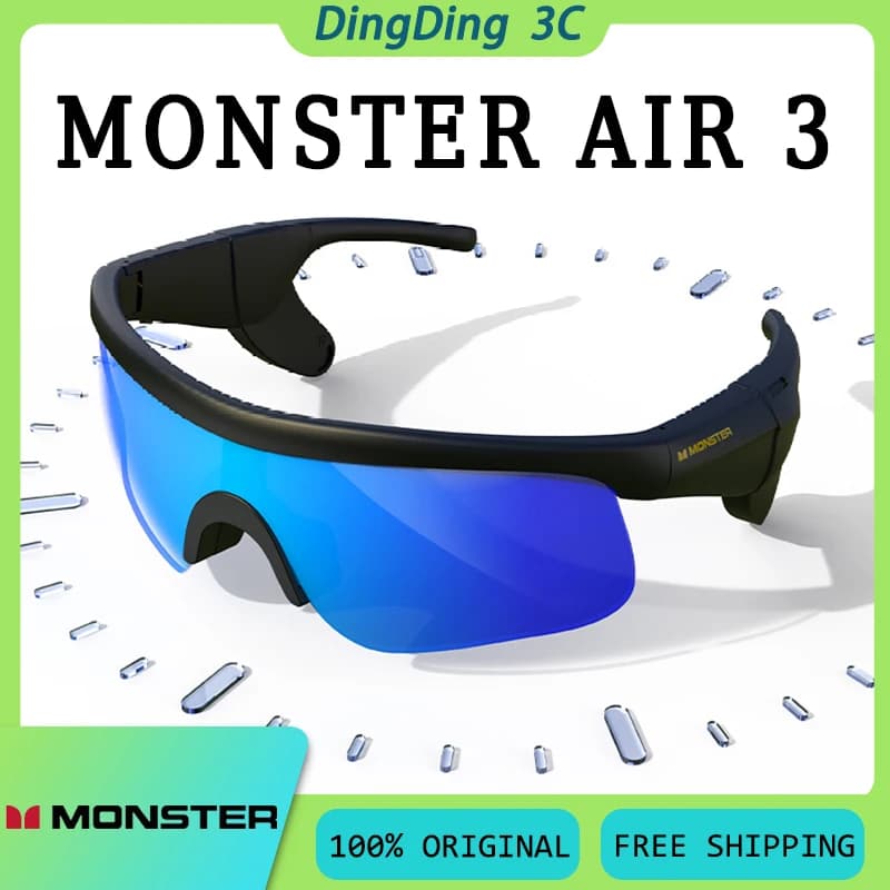 MONSTER Air3 Wireless Glasses Earphone surround sound Bluetooth 6.0 IPX5 Waterproof ergonomics Light open earphones Custom