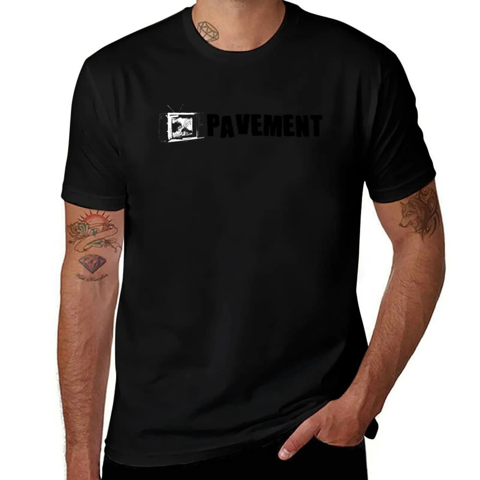 T-shirt with design Pavement Band, casual shirt resistant to stains