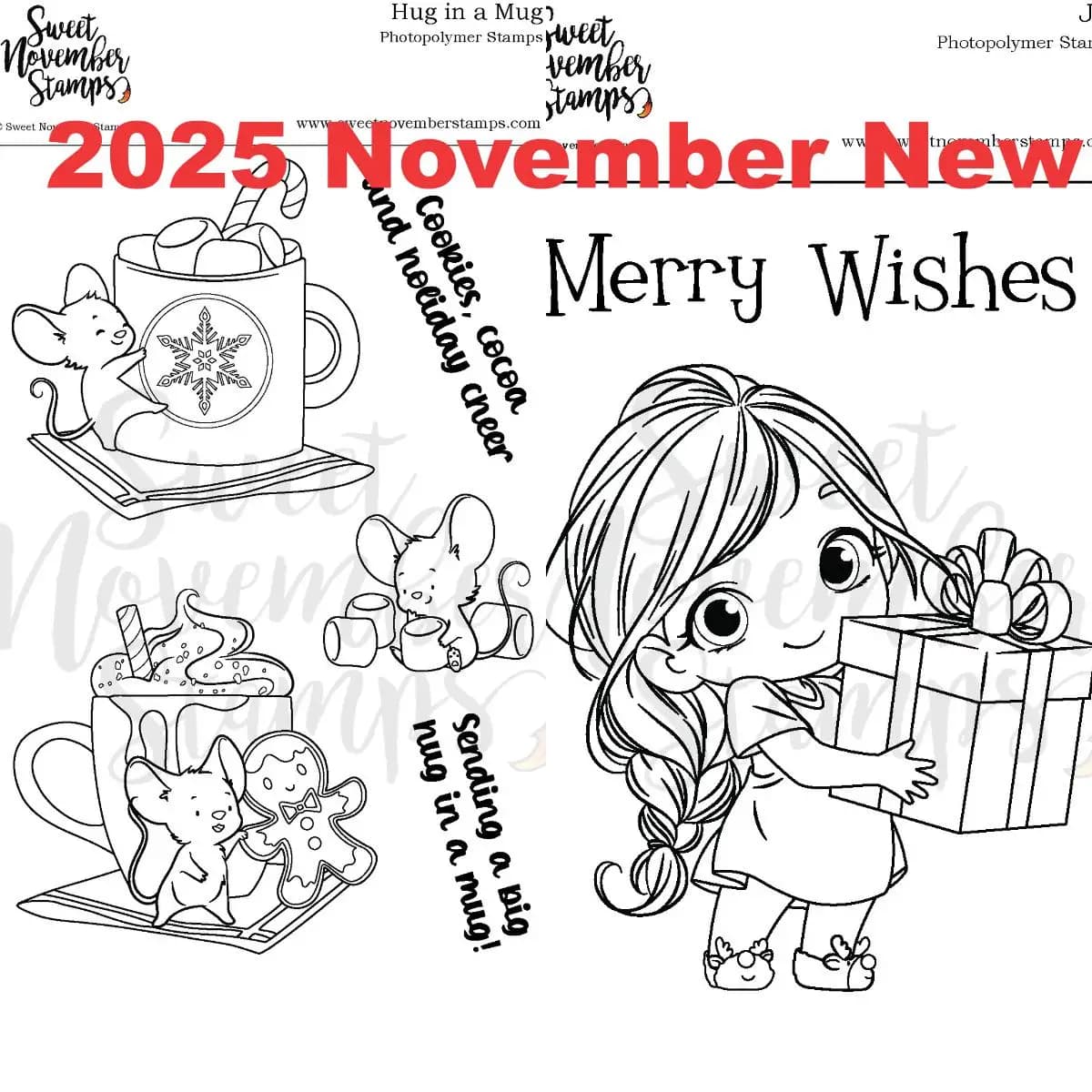 2025 New Clear Stamp Set - Holiday Travels Hug in Mug Scrapbook Diary Decoration Embossing Template Diy Greeting Card Handmade