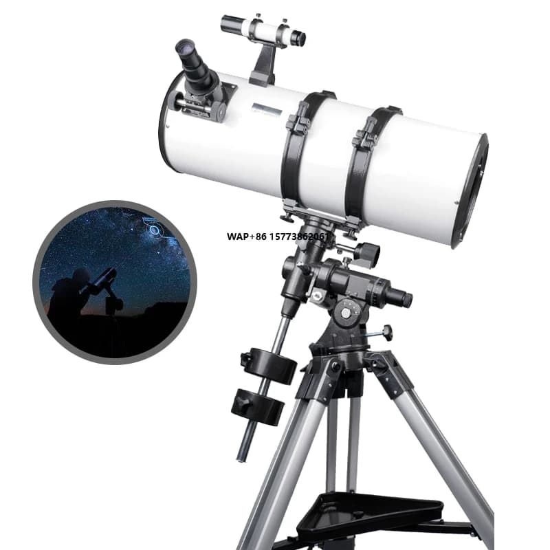 Telescopio professionale bianco da 800 mm Telescopio riflettente newtoniano equatoriale con apertura da 203 mm Astronomico con cannocchiale polare